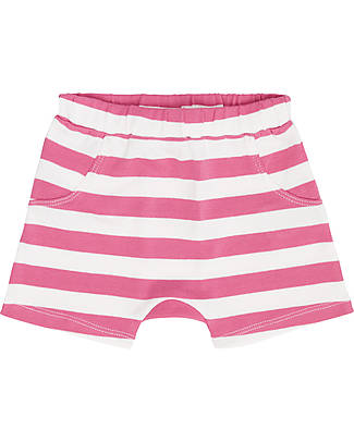 Sense Organics Emilio Baby Shorts - Pink Stripes - 100% Organic Cotton Shorts