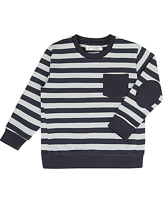 Sense Organics Finn Sweater - Blue and Grey Stripes - 100% Organic Cotton Sweatshirts