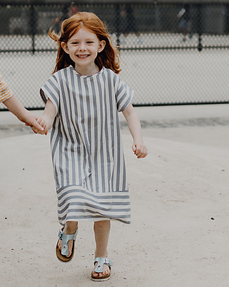 Sense Organics Freja Dress - Blue stripes - 100% Organic Cotton Dresses