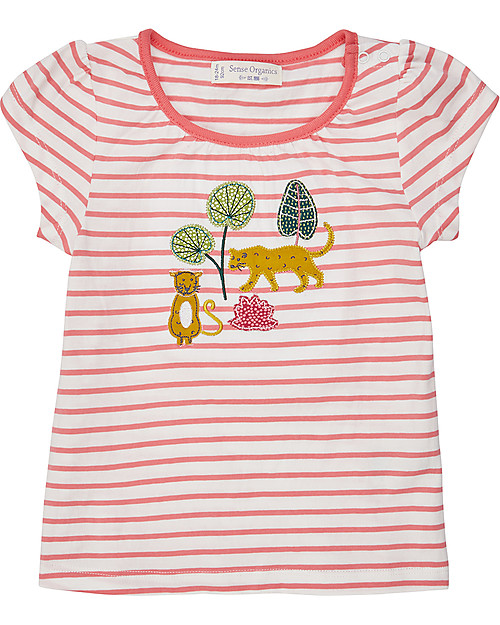 Sense Organics Gada Baby T-shirt - Rose/Leopard - 100% Organic Cotton T-shirts