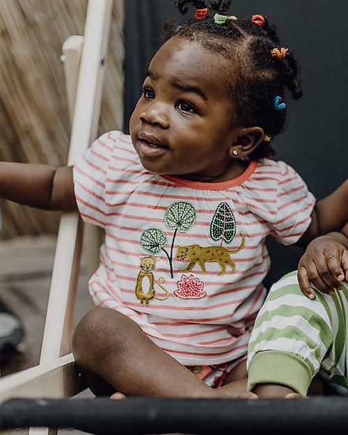 Sense Organics Gada Baby T-shirt - Rose/Leopard - 100% Organic Cotton T-shirts