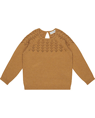 Sense Organics Honovi Knitted Sweater - Caramel - 100% Organic Cotton Jumpers