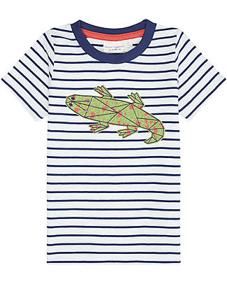 Sense Organics Ibon T-shirt with Stripes - Navy/Crocodile - 100% Organic Cotton T-shirts