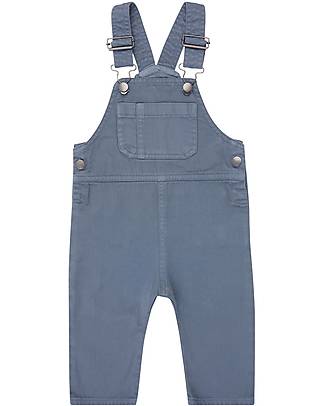 Sense Organics Janis Baby Dungarees Lined - Dusty Blue - 100% Organic Cotton GOTS Dungarees