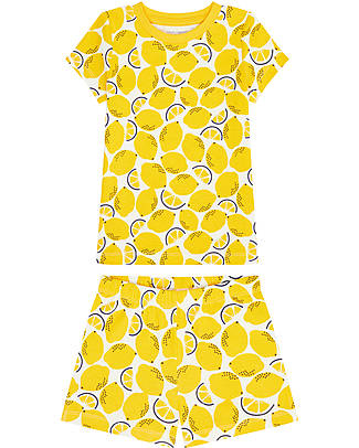 Sense Organics Jula Retro Short Pijama - Lemon - 100% Organic Cotton Pyjamas