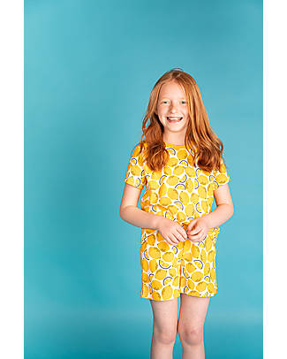 Sense Organics Jula Retro Short Pijama - Lemon - 100% Organic Cotton Pyjamas