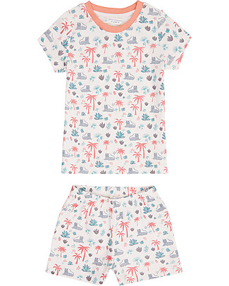Sense Organics Jula Retro Short Pijama - Palm Tree - 100% Organic Cotton Pyjamas