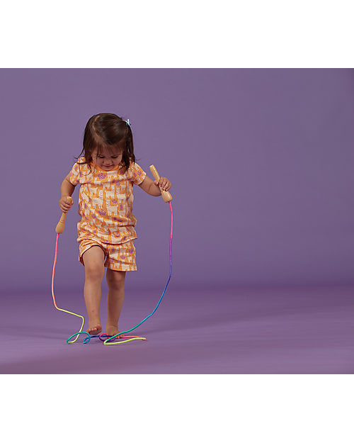 Sense Organics Jula Retro Short Pyjama - Apricot Lama - 100% Organic Cotton GOTS Pyjamas