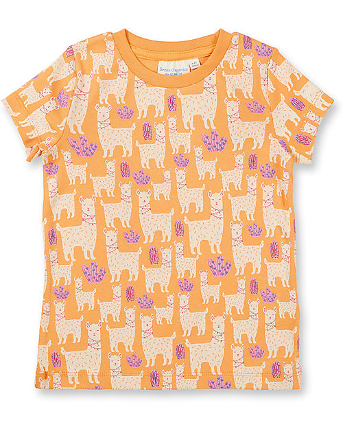 Sense Organics Jula Retro Short Pyjama - Apricot Lama - 100% Organic Cotton GOTS Pyjamas