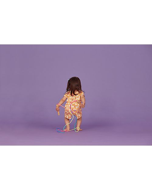 Sense Organics Jula Retro Short Pyjama - Apricot Lama - 100% Organic Cotton GOTS Pyjamas