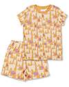 Sense Organics Jula Retro Short Pyjama - Apricot Lama - 100% Organic Cotton GOTS Pyjamas