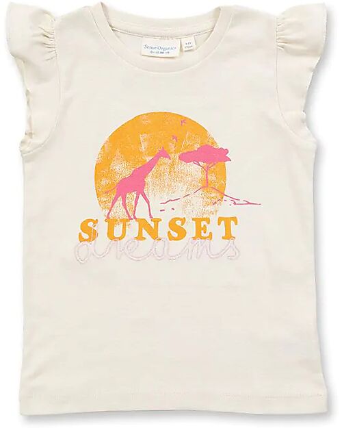 Sense Organics Jula Retro Short Pyjama - Eggshell/Pink Stripes - 100% Organic Cotton GOTS Pyjamas