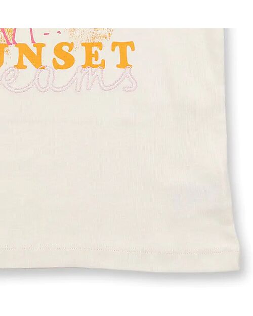 Sense Organics Jula Retro Short Pyjama - Eggshell/Pink Stripes - 100% Organic Cotton GOTS Pyjamas