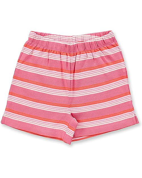 Sense Organics Jula Retro Short Pyjama - Eggshell/Pink Stripes - 100% Organic Cotton GOTS Pyjamas