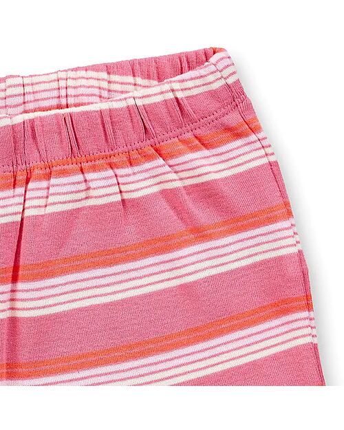 Sense Organics Jula Retro Short Pyjama - Eggshell/Pink Stripes - 100% Organic Cotton GOTS Pyjamas