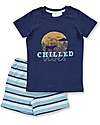 Sense Organics Kafka Retro Short Pyjama - Blue - 100% GOTS Organic Cotton Pyjamas