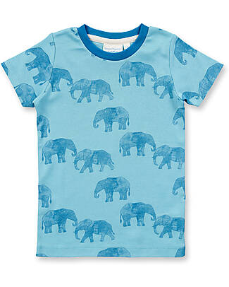Sense Organics Kafka Retro Short Pyjama - Elephants - Aqua - 100% GOTS Organic Cotton Pyjamas