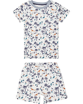 Sense Organics Kafka Retro Short Pyjama - Palm Tree - 100% Organic Cotton Pyjamas