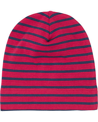 Sense Organics Kai Hat - Berry Navy Stripes - 100% Organic Cotton GOTS Winter Hats