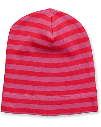 Sense Organics Kai Hat - Red Raspberry Stripes - 100% Organic Cotton GOTS Winter Hats