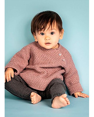 Sense Organics Keme Baby Knitted Sweater - Pink - 100% Organic Cotton Jumpers
