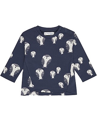 Sense Organics Klara Long Sleeved Baby Shirt - Owls - 100% Organic Cotton Long Sleeves Tops