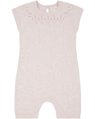 Sense Organics Knitted Baby Overall Leha - Rose - 100% organic cotton Short Rompers