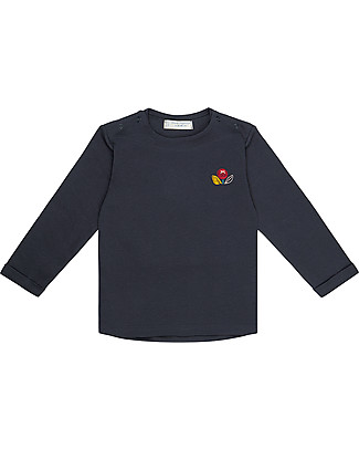 Sense Organics Leja Long Sleeved Baby Shirt - Navy/Berry - 100% Organic Cotton Long Sleeves Tops