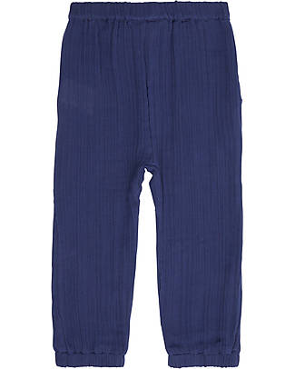 Sense Organics Loki Summer Pant - Navy - Cotton Muslin Trousers