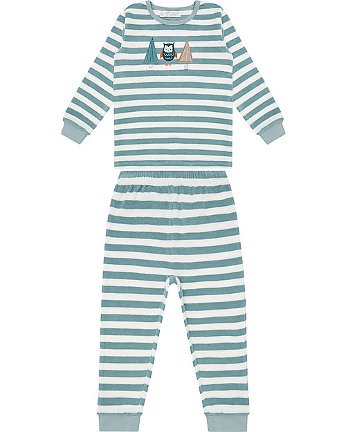 Sense Organics Long John Pyjama with Applique - Owl - 100% organic cotton Pyjamas