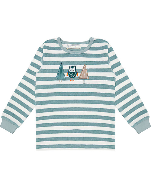 Sense Organics Long John Pyjama with Applique - Owl - 100% organic cotton Pyjamas