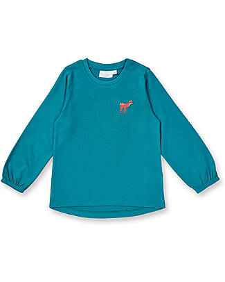 Sense Organics Long Sleeves Shirt Nina - Deer - Turquoise - 100% Organic Cotton GOTS Long Sleeves Tops