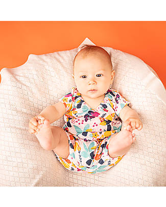 Sense Organics Lua Baby Playsuit - Tropical Print - 100% Organic Cotton Short Rompers