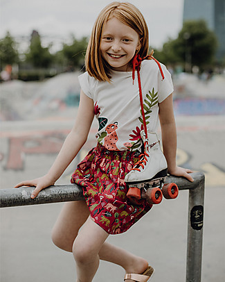 Sense Organics Malia Skirt - Floral Leopard - Organic Cotton Skirts