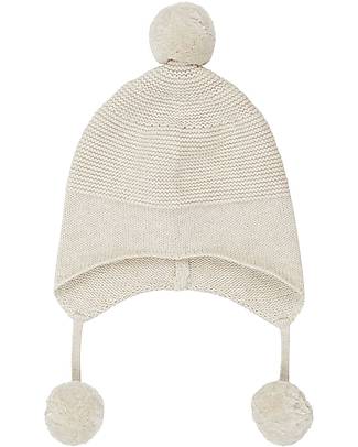 Sense Organics Marcel Baby Knitted Hat - Sand - 100% Organic Cotton GOTS Winter Hats