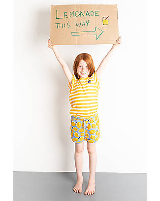 Sense Organics Marlen Sweat Shorts - Lemon - 100% Organic Cotton Shorts