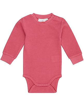Sense Organics Milan Long Sleeves Baby Body - Dark Rose - 100% Organic Cotton Jersey Waffle GOTS Long Sleeves Bodies