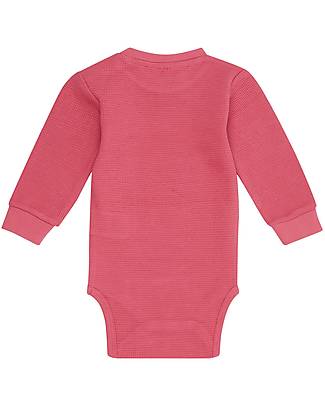 Sense Organics Milan Long Sleeves Baby Body - Dark Rose - 100% Organic Cotton Jersey Waffle GOTS Long Sleeves Bodies