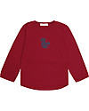 Sense Organics Naemi Long Sleeved Shirt - Red/Squirrel - 100% Organic Cotton Long Sleeves Tops