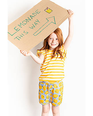 Sense Organics Nana Butterfly Shirt - Yellow Stripes - 100% Organic Cotton T-shirts