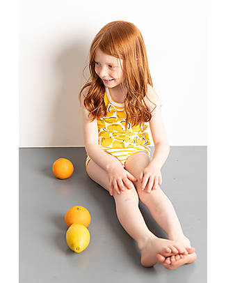 Sense Organics Paris Retro Slips Pack of 2 - Lemon + Stripes - 100% Organic Cotton Briefs