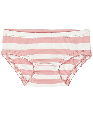 Sense Organics Paris Retro Slips Pack of 2 - Rose + Stripes - 100% Organic Cotton Briefs