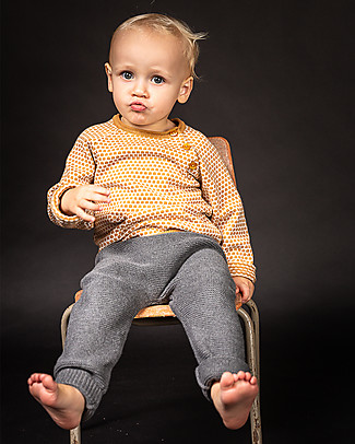 Sense Organics Paul Baby Knitted Pant - Grey - 100% Organic Cotton Trousers