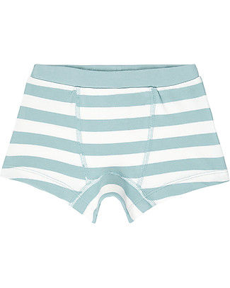 Sense Organics Prince Retro Boxer Pack of 2 - Light Blue + Stripes - 100% Organic Cotton Briefs