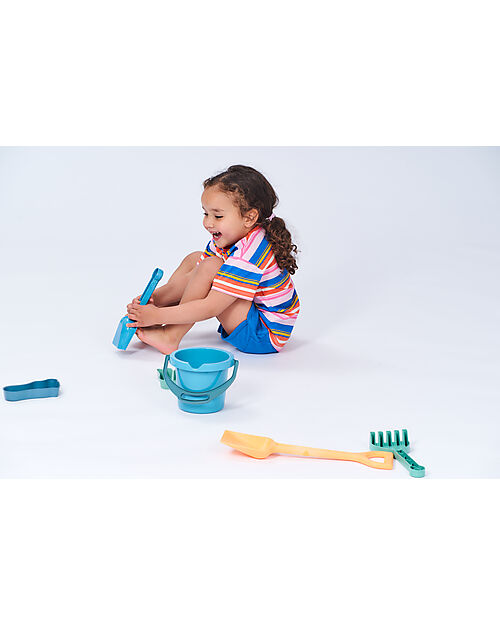 Sense Organics Short Sleeve Shirt Lina - Coral + Pink + Blue Stripes - 100% GOTS Organic Cotton T-shirts