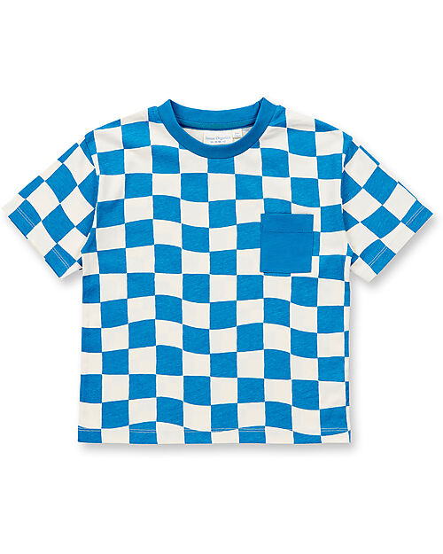 Sense Organics Short Sleeve T-shirt Anton - White and Blue - 100% GOTS Organic Cotton T-shirts