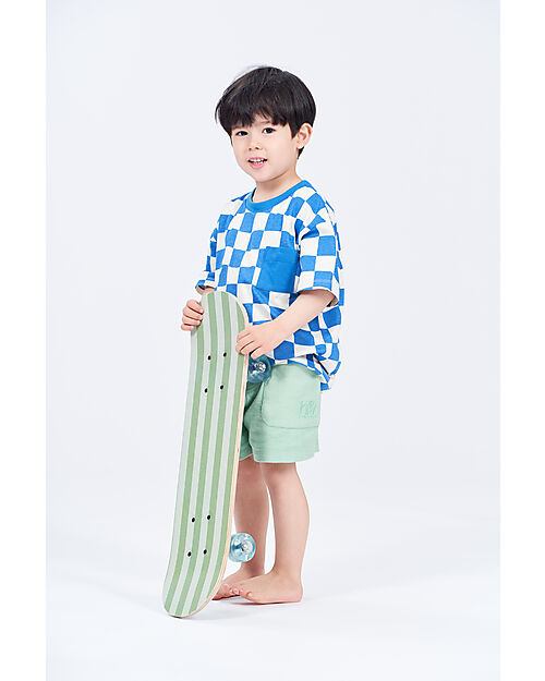 Sense Organics Short Sleeve T-shirt Anton - White and Blue - 100% GOTS Organic Cotton T-shirts