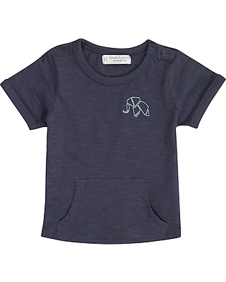 Sense Organics Tamo Baby T-shirt - Navy/Elephant - 100% Organic Cotton T-Shirts And Vests