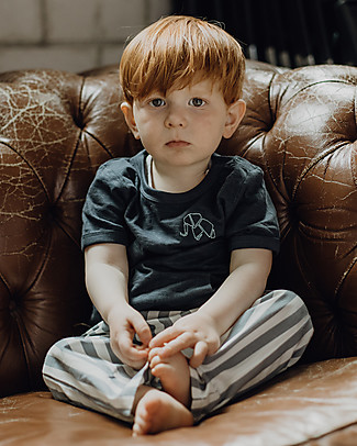 Sense Organics Tamo Baby T-shirt - Navy/Elephant - 100% Organic Cotton T-Shirts And Vests