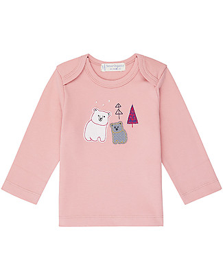 Sense Organics Timber Retro Baby Shirt - Polar Bear - 100% Organic Cotton Long Sleeves Tops
